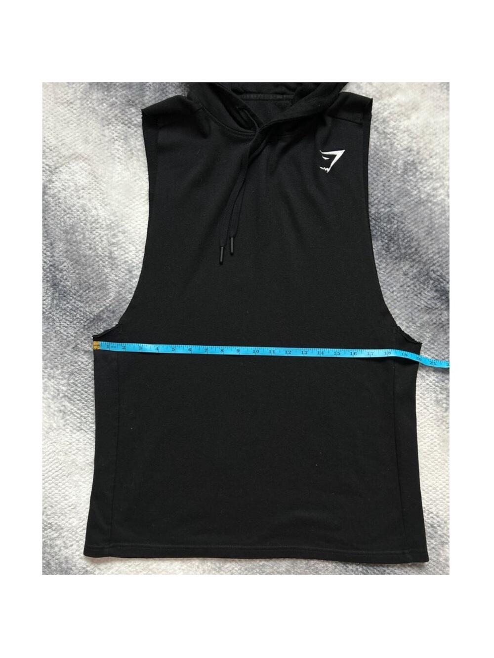 Gymshark Men’s Black Drop Arm Sleeveless Hoodie Tank - Picture 9 of 10